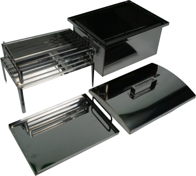 Коптильня двухъярусная нержавейка МК.03+сумка из брезента в подарок